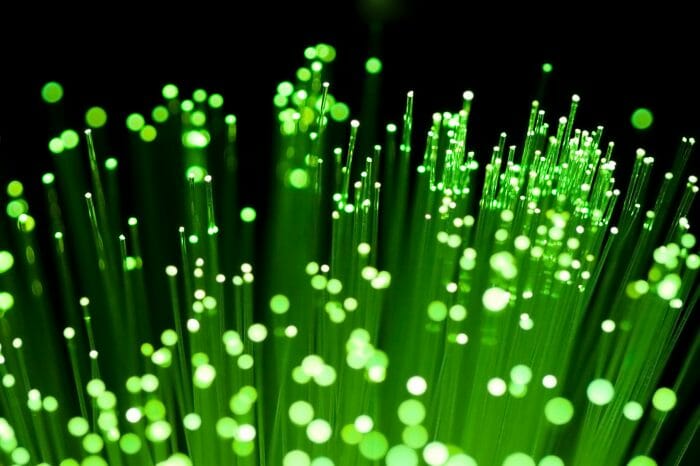 représentation de la fibre optique fabriquée chez Acome