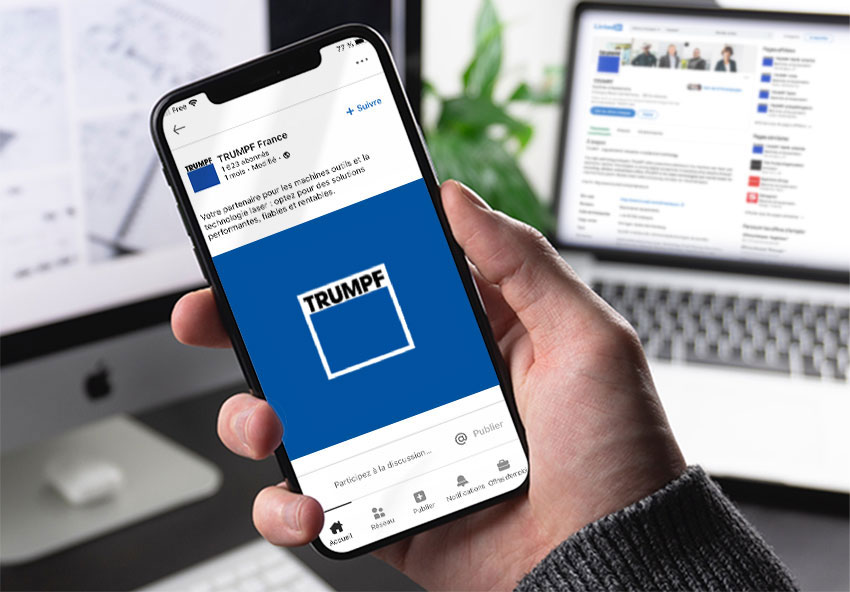 Campagne notoriété TRUMPF via Linkedin