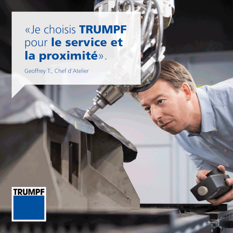 TRUMPF campagne notoriété Linkedin